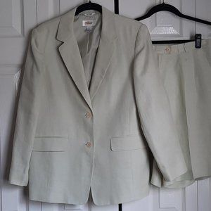 Talbots Petites Vintage Irish Linen Celadon Blazer Size 10P